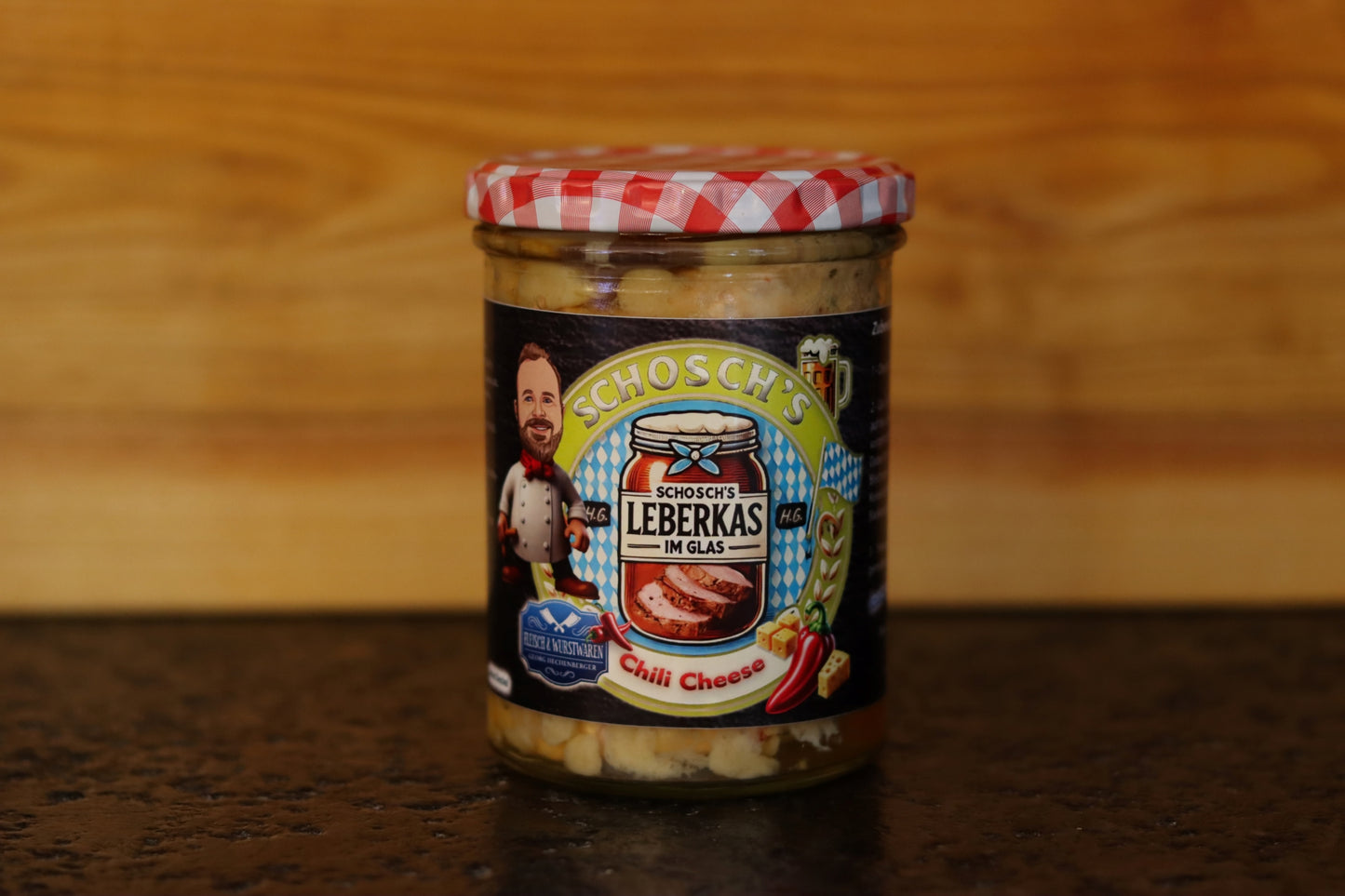 Schosch's Leberkas im Glas - Chili Cheese