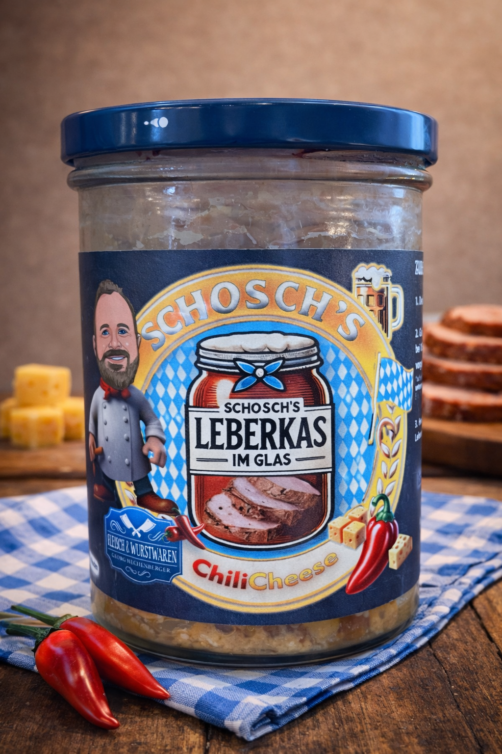 Schosch's Leberkas im Glas - Chili Cheese
