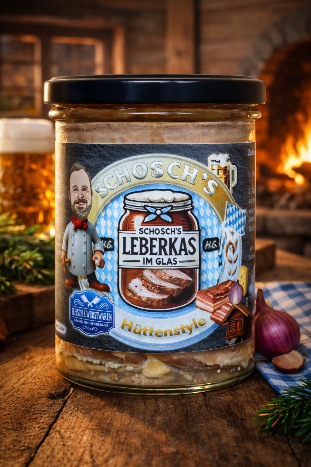 Schosch's Leberkas im Glas - Hüttenstyle