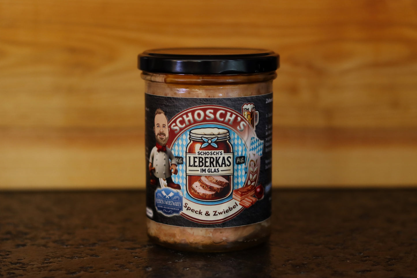 Leberkas - Speck und Röstzwiebeln