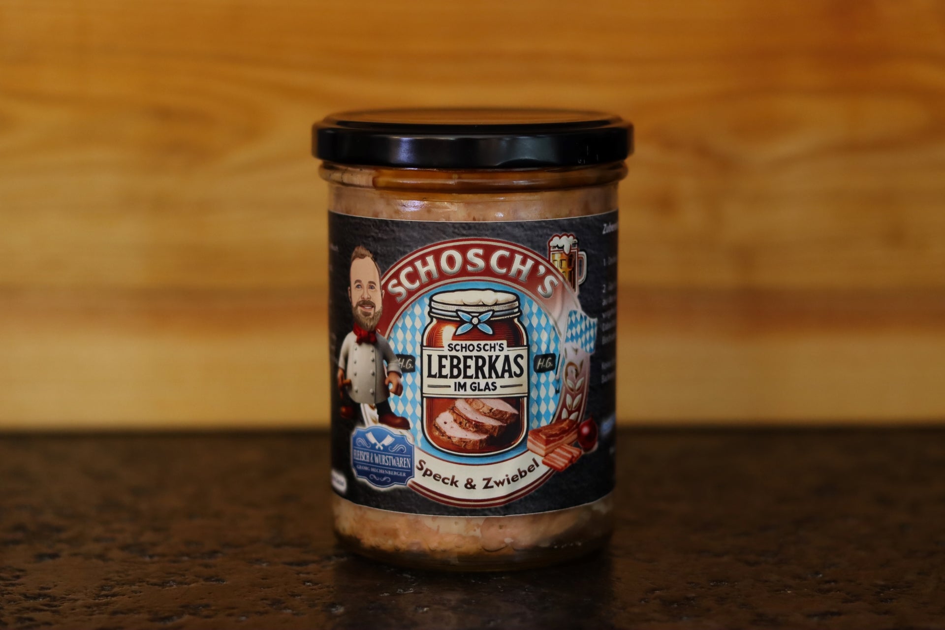 Leberkas - Speck und Röstzwiebeln